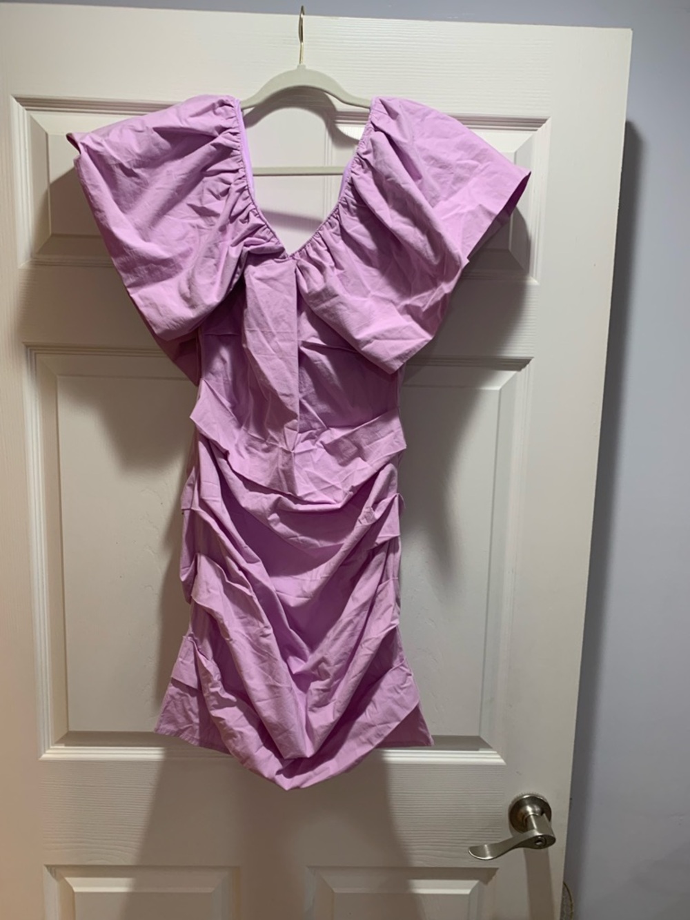 Velvi Lilac Ruffled Mini Dress